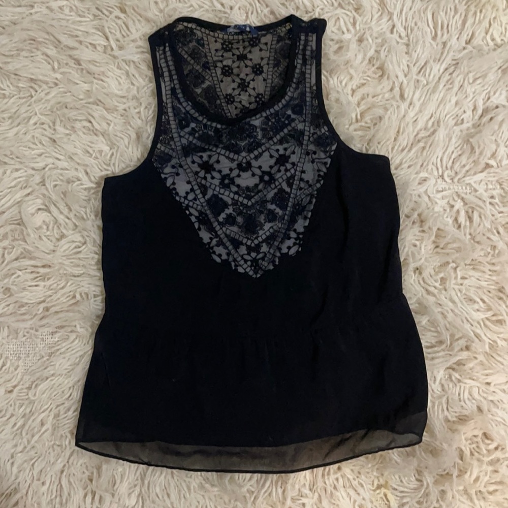 Lace peplum top